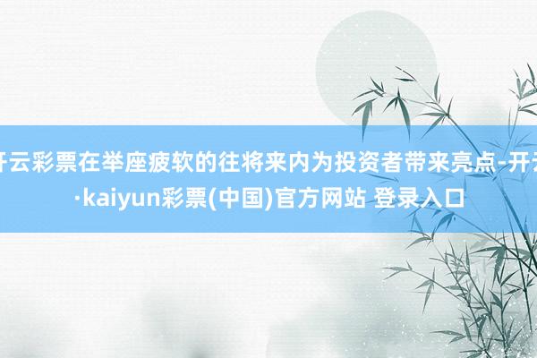 开云彩票在举座疲软的往将来内为投资者带来亮点-开云·kaiyun彩票(中国)官方网站 登录入口